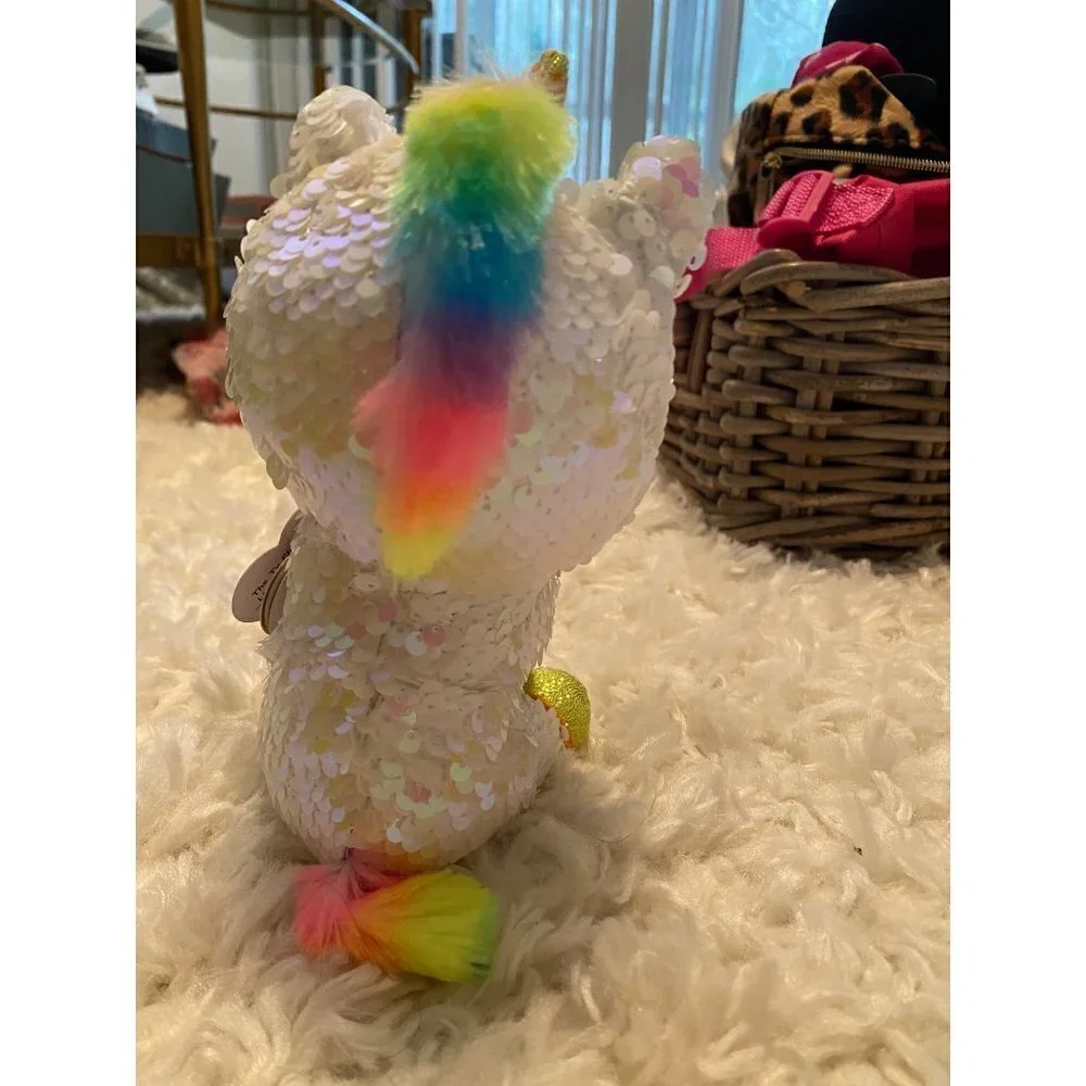 TY FLIPPABLES - PIXY - Sequin Rainbow Unicorn